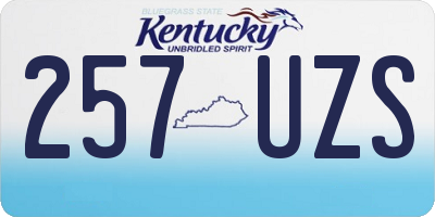KY license plate 257UZS