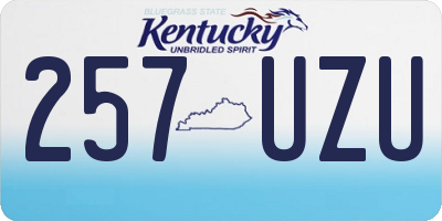 KY license plate 257UZU