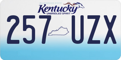 KY license plate 257UZX