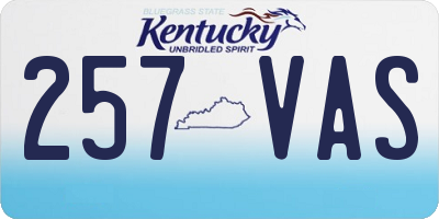 KY license plate 257VAS