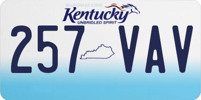KY license plate 257VAV