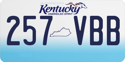 KY license plate 257VBB