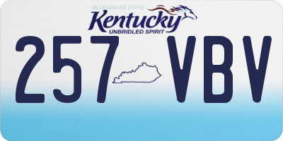 KY license plate 257VBV