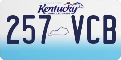 KY license plate 257VCB
