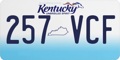 KY license plate 257VCF