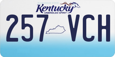 KY license plate 257VCH