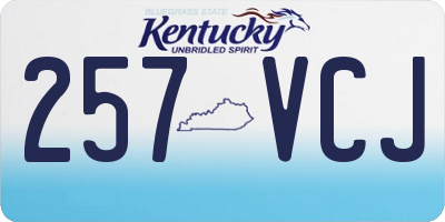 KY license plate 257VCJ