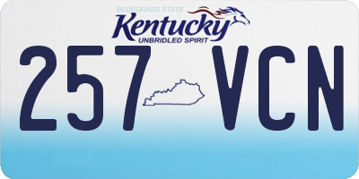 KY license plate 257VCN