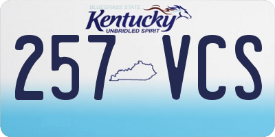 KY license plate 257VCS
