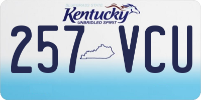 KY license plate 257VCU