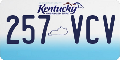 KY license plate 257VCV