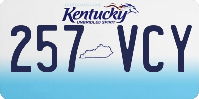 KY license plate 257VCY