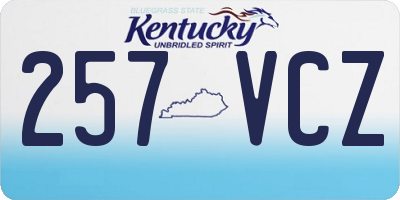 KY license plate 257VCZ