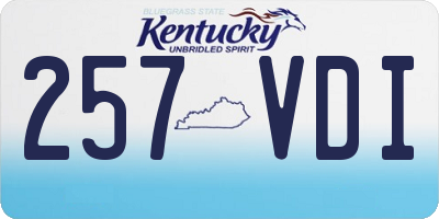 KY license plate 257VDI