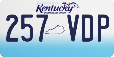 KY license plate 257VDP
