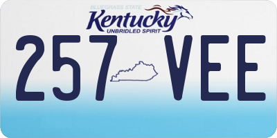 KY license plate 257VEE