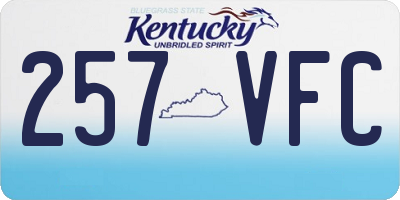KY license plate 257VFC