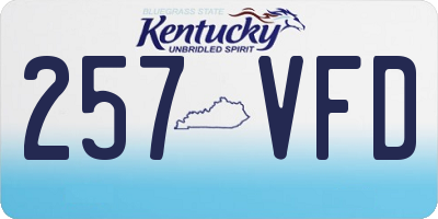 KY license plate 257VFD