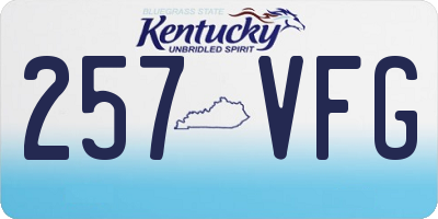 KY license plate 257VFG