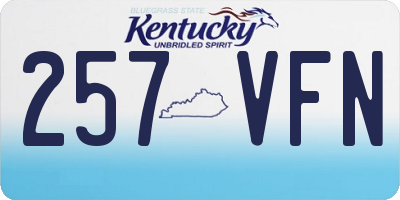 KY license plate 257VFN