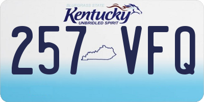 KY license plate 257VFQ