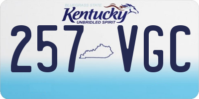 KY license plate 257VGC