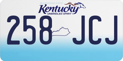 KY license plate 258JCJ