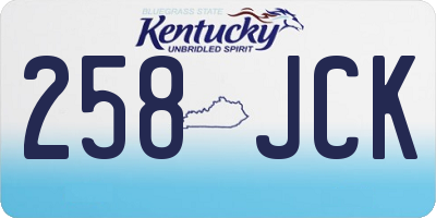 KY license plate 258JCK