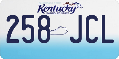 KY license plate 258JCL