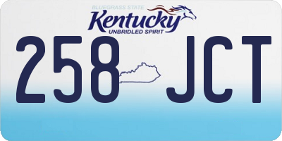 KY license plate 258JCT