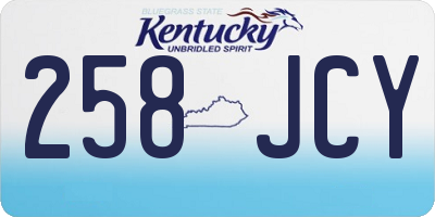 KY license plate 258JCY