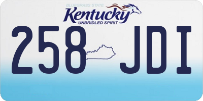 KY license plate 258JDI