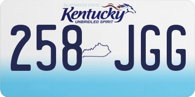 KY license plate 258JGG