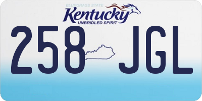 KY license plate 258JGL