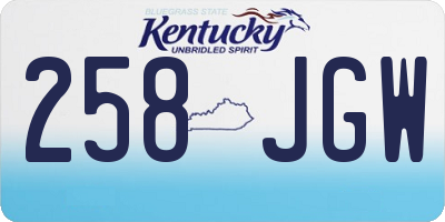 KY license plate 258JGW