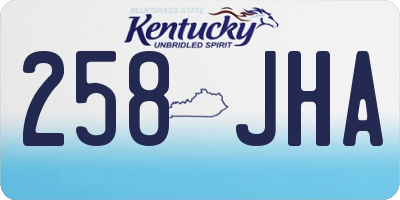KY license plate 258JHA