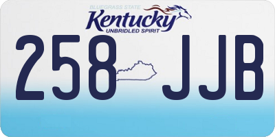 KY license plate 258JJB
