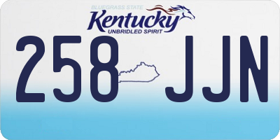 KY license plate 258JJN