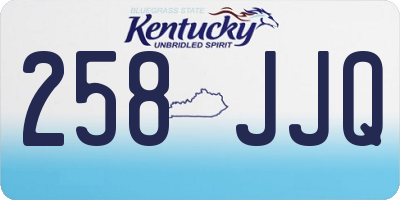 KY license plate 258JJQ