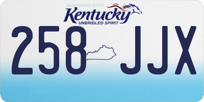 KY license plate 258JJX