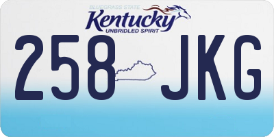 KY license plate 258JKG