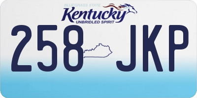 KY license plate 258JKP