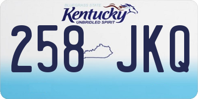KY license plate 258JKQ