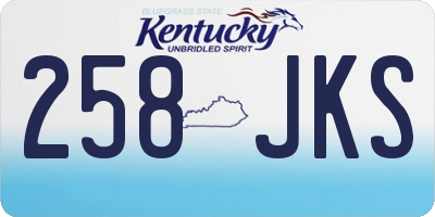 KY license plate 258JKS