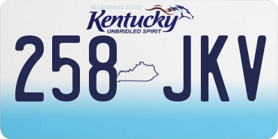 KY license plate 258JKV