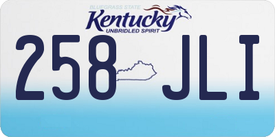 KY license plate 258JLI