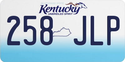 KY license plate 258JLP