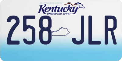 KY license plate 258JLR