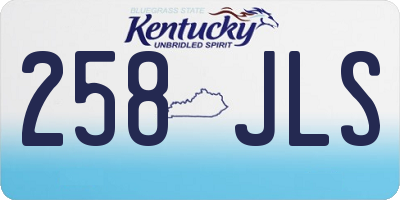 KY license plate 258JLS