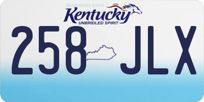 KY license plate 258JLX